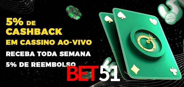Promoções do cassino ao Vivo bet51